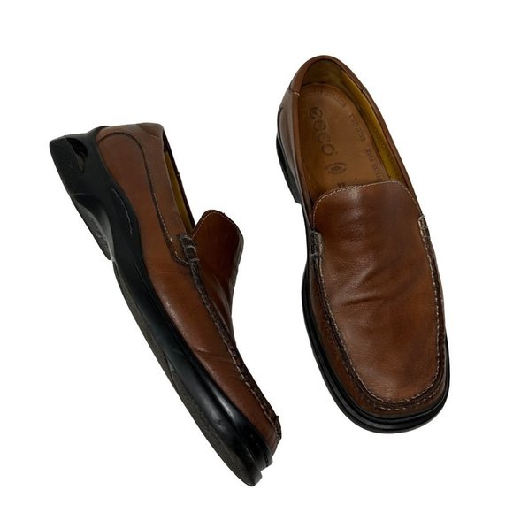 Cole Haan Loafer in Brown Leather Slip-on Nike Air Cushioned Mens Size 11 EU 44 - Picture 1 of 11